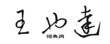骆恒光王也达草书个性签名怎么写