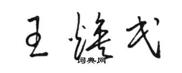 骆恒光王焕民草书个性签名怎么写
