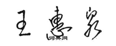 骆恒光王惠泉草书个性签名怎么写