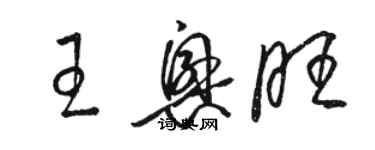 骆恒光王兴旺草书个性签名怎么写