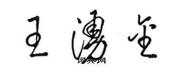 骆恒光王涌金草书个性签名怎么写