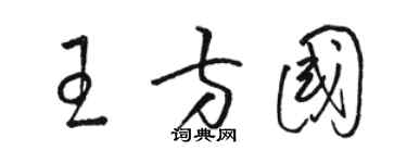 骆恒光王方国草书个性签名怎么写