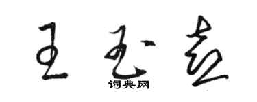 骆恒光王玉喜草书个性签名怎么写