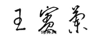 骆恒光王宾兰草书个性签名怎么写