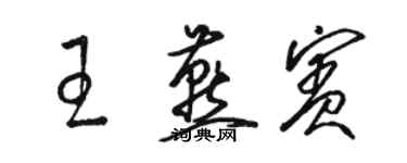 骆恒光王燕宾草书个性签名怎么写