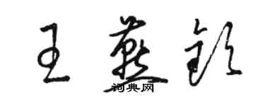 骆恒光王燕钦草书个性签名怎么写