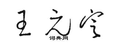 骆恒光王元定草书个性签名怎么写