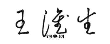 骆恒光王淮生草书个性签名怎么写