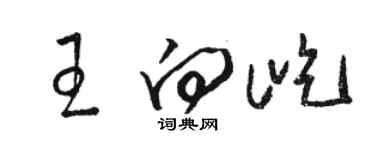 骆恒光王向屹草书个性签名怎么写