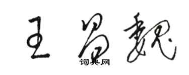 骆恒光王昌魏草书个性签名怎么写