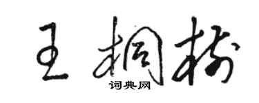 骆恒光王桐树草书个性签名怎么写