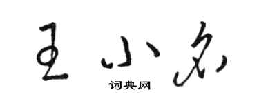 骆恒光王小名草书个性签名怎么写