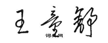 骆恒光王童舒草书个性签名怎么写