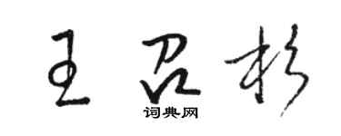 骆恒光王召杉草书个性签名怎么写