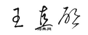 骆恒光王直启草书个性签名怎么写
