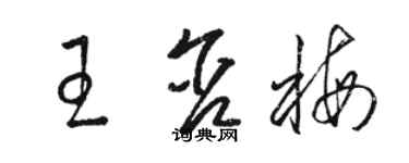 骆恒光王含梅草书个性签名怎么写