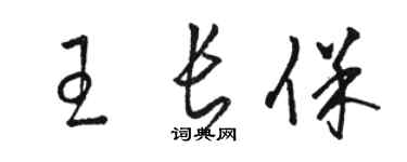 骆恒光王长保草书个性签名怎么写