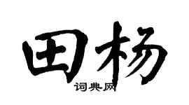 翁闿运田杨楷书个性签名怎么写