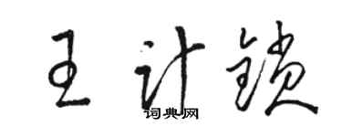 骆恒光王计锁草书个性签名怎么写