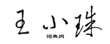 骆恒光王小珠草书个性签名怎么写