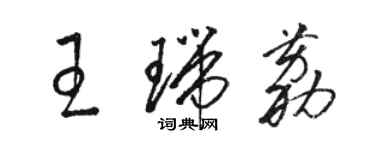 骆恒光王瑞荔草书个性签名怎么写