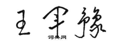 骆恒光王军豫草书个性签名怎么写