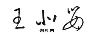 骆恒光王北婴草书个性签名怎么写