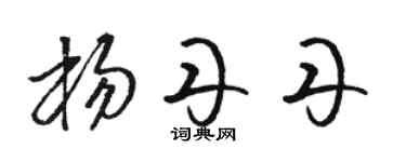 骆恒光杨丹丹草书个性签名怎么写