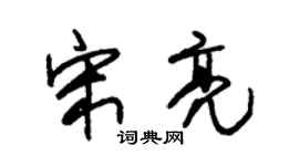 朱锡荣宋亮草书个性签名怎么写