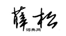 朱锡荣薛松草书个性签名怎么写