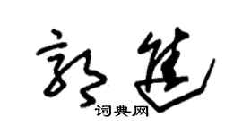 朱锡荣郭进草书个性签名怎么写