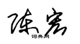 朱锡荣陈宏草书个性签名怎么写