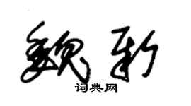 朱锡荣魏新草书个性签名怎么写