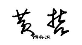 朱锡荣黄哲草书个性签名怎么写