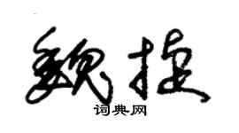 朱锡荣魏捷草书个性签名怎么写