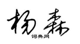 朱锡荣杨森草书个性签名怎么写