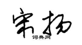 朱锡荣宋扬草书个性签名怎么写