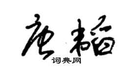 朱锡荣唐韬草书个性签名怎么写