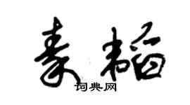 朱锡荣秦韬草书个性签名怎么写