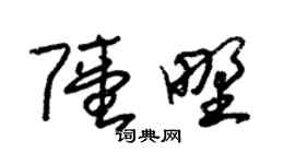 朱锡荣陆野草书个性签名怎么写