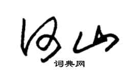 朱锡荣何山草书个性签名怎么写