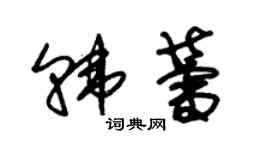 朱锡荣韩蕾草书个性签名怎么写
