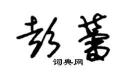 朱锡荣彭蕾草书个性签名怎么写