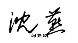 朱锡荣沈燕草书个性签名怎么写