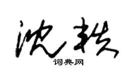 朱锡荣沈轶草书个性签名怎么写