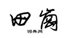 朱锡荣田岗草书个性签名怎么写