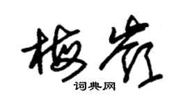 朱锡荣梅岭草书个性签名怎么写