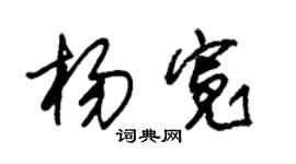 朱锡荣杨宽草书个性签名怎么写