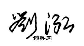 朱锡荣刘泓草书个性签名怎么写