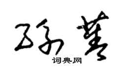 朱锡荣孙菁草书个性签名怎么写